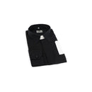 Desta Black Fil a Fil Cotton Long Sleeve Roman Collar Shirt - D203-SOD-BLA