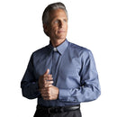 Desta Fil a Fil Cotton Long Sleeve Roman Collar Shirt - D203-SOD-BLU