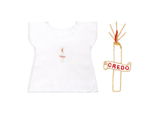 Desta Credo Candela Baptismal Bib - D3-BAP