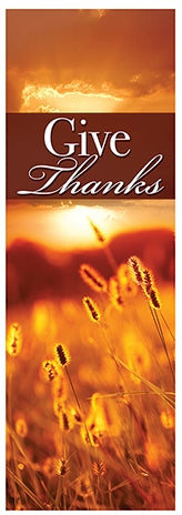 Give Thanks Banner 2'x6' - D45222X6P