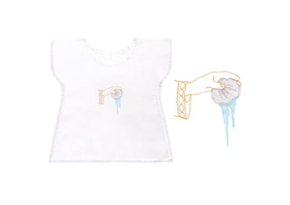 Desta Conchiglia Baptismal Bib - D6-BAP