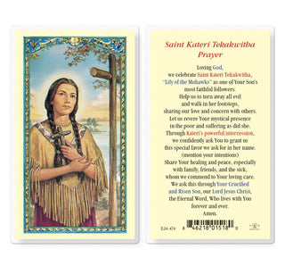 Saint Kateri Tekakwitha Prayer - Holy Card - E24-474
