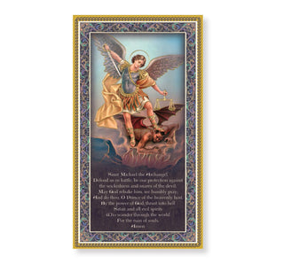 Saint Michael - 5 x 9" Plaque with Prayer - E59-330