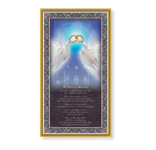 Marriage Blessing Plaque with Prayer - 5 x 9" - E59-661