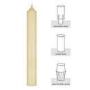 1 1/2" X 12" 51% BEESWAX CANDLES DOZEN - F12WDR