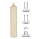 1 3/4" X 14" BEESWAX CANDLES - F14IBF