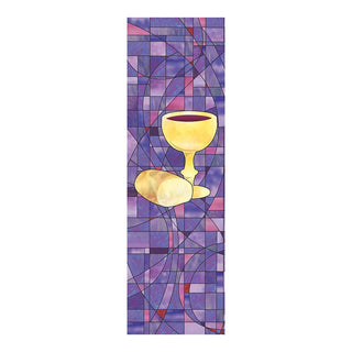 Communion Stained Glass 2'x6' Banner  - F17522X6P