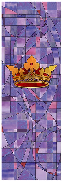 Stained Glass Crown Banner 2' x 6' - F31232X6P