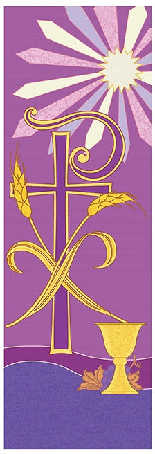 Tapestry Chi Rho Banner 2' x 6' - F40332X6P