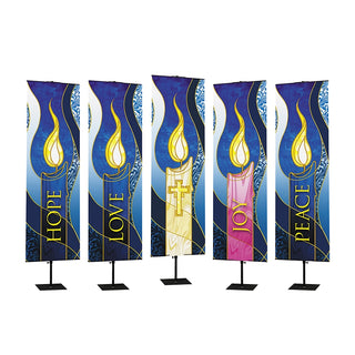 Advent Blue Banners 2'x6' Set - F45302X6P