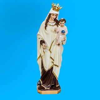 Blessed Virgin and Child Statue Colored - F69671RLC