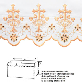 CROSS & CLOVER ALTAR CLOTH - G-8007-8008-AC