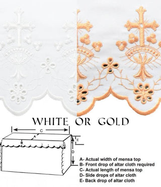 CROSS & CLOVER ALTAR CLOTH - G-8007-8008-AC