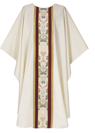 CREAM/RED TAPESTRY OF LIFE CHASUBLE - G7028