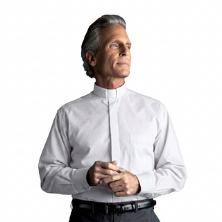 Desta ROMANO Cotton Blend Long Sleeve Roman Collar Shirt - D152-SHI-OD