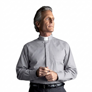 Desta ROMANO Cotton Blend Long Sleeve Roman Collar Shirt - D152-SHI-OD