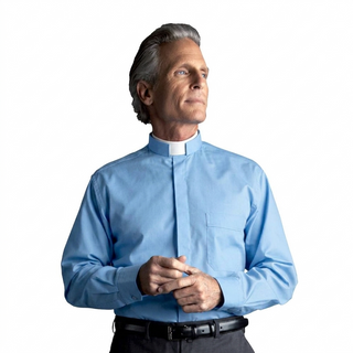 Desta ROMANO Cotton Blend Long Sleeve Roman Collar Shirt - D152-SHI-OD