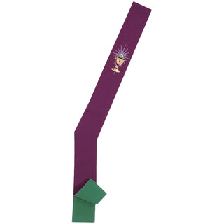 DEACON CHALICE REVERSIBLE GREEN/PURPLE STOLE - HBR511GR/PUR
