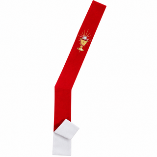 DEACON CHALICE REVERSIBLE RED/WHITE STOLE - HBR511WH/RED