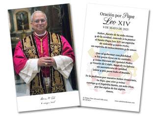 [Spanish] Pope Leo XIV - Official Portrait Holy Card - HC-SP1877-PRT