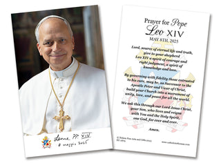 Pope Leo XIV Formal Portrait Holy Card - Pack of 50, Paper, 3"x5" - HCB2-1879