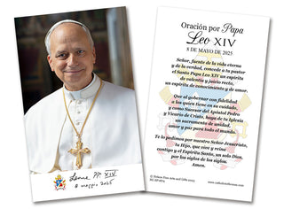 [Spanish] Pope Leo XIV Formal Portrait Holy Card - Pack of 50, Paper, 3"x5" - HCB2-SP1879