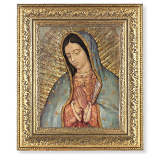 Our Lady Of Guadalupe Print - 12.5 x 14.5" Antique Gold Frame - HIR115-217G