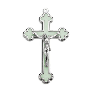 3 3/4" Cloverlead Crucifix W/Luminous Inlay - HIR2024-11