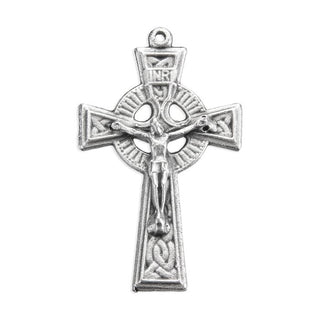 2" Celtic Silver Oxidized Crucifix - HIR22125