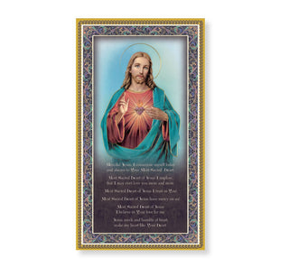 Sacred Heart of Jesus - 5 x 9" Plaque with Prayer - HIRE59-101