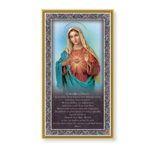 Immaculate Heart of Mary - 5 x 9" Plaque with Prayer - HIRE59-201