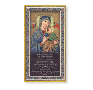Our Lady of Perpetual Help - 5 x 9" Plaque with Prayer - HIRE59-208