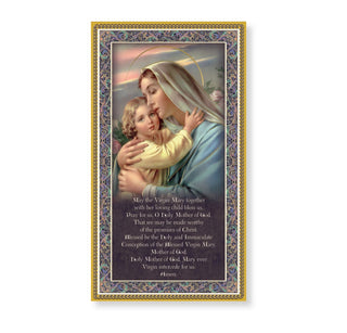 Madonna and Child - 5 x 9" Plaque with Prayer - HIRE59-227