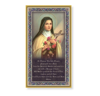 Saint Therese The Little Flower - 5 x 9" Plaque with Prayer - HIRE59-340