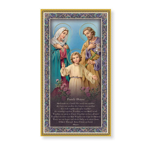 Holy Family - 5 x 9" Plaque with Prayer - HIRE59-362