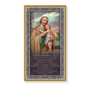 Saint Joseph - 5 x 9" Plaque with Prayer - HIRE59-630
