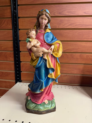 MADONNA And CHILD 16" HAND PAINTED - NIVE-128-16-N