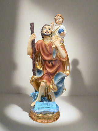 St. Christopher Statue 12" Resin - ST008327