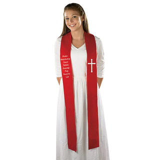 Keepsake Confirmation Stoles - Felt - 4" W x 90" L - KCS-MR