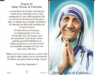 Prayer to St. Teresa of Calcutta HC