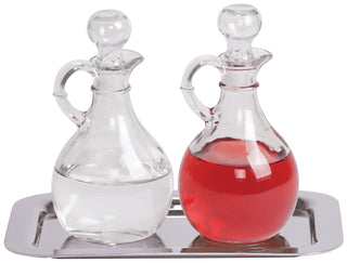 Cruet Set with Stainless Steel Tray - K381-SET