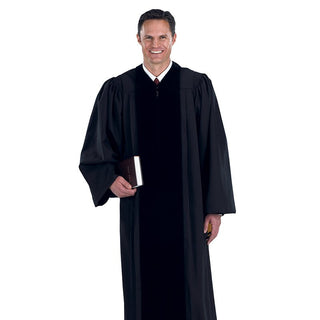 Regal Pulpit Robe - Smooth Weave Polyester/Velvet - KC152