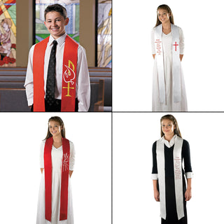 Keepsake Confirmation Stoles - Felt - 4" W x 90" L - KCS-MR