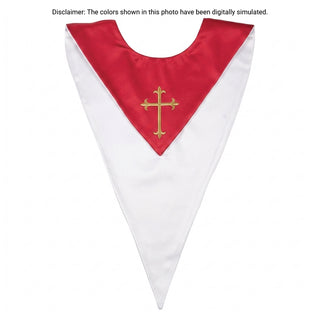Reversible Choir Stole with Embroidered Cross - 6 pieces - KD195