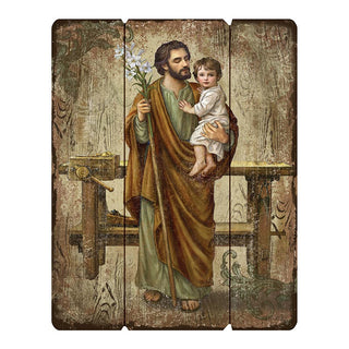 St. Joseph and Child - Pallet Sign - 12 x 15" - L6603