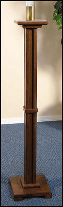 Walnut Paschal Candlestick - LC911NB