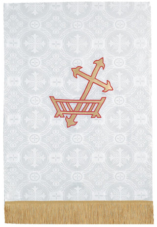 WHITE CROSS/CRIB HANGING LECTERN - LH700099W
