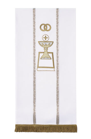 WHITE/GOLD HANGING LECTERN - LH70169A