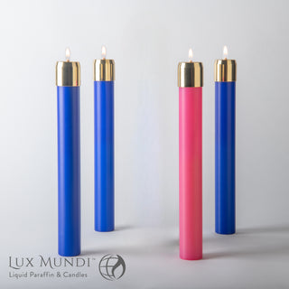 Refillable Advent Candles - 3 Purple or Blue, 1 Rose - LMA12-REFILLABLE