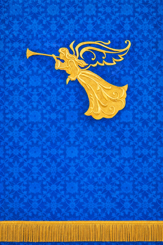 ANGEL W/TRUMPET PULPIT SCARVES 24" X 36" - LTP36